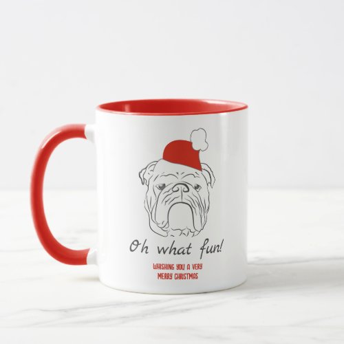English Bulldog Christmas Mug