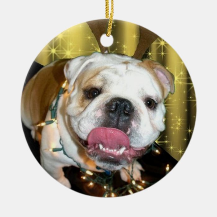 English Bulldog Christmas ornament Zazzle