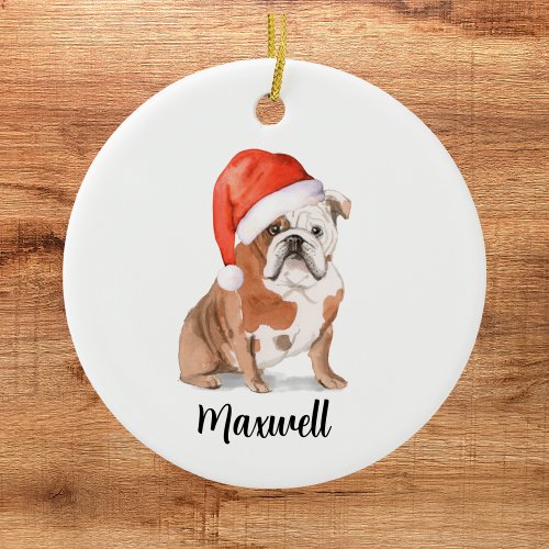 English Bulldog Christmas Ornament