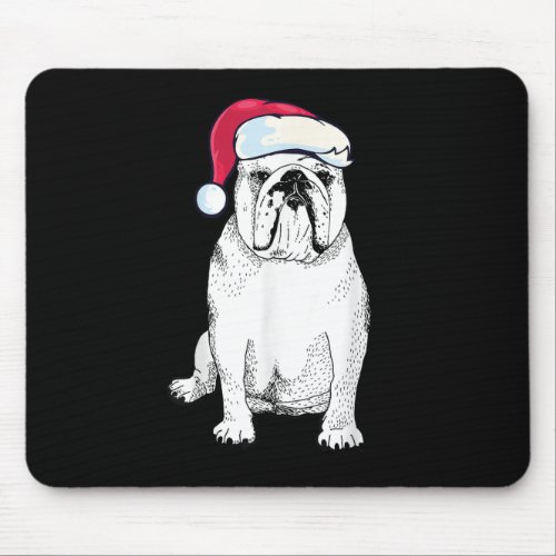 English Bulldog Christmas Shirt Gifts for Dog Love Mouse Pad