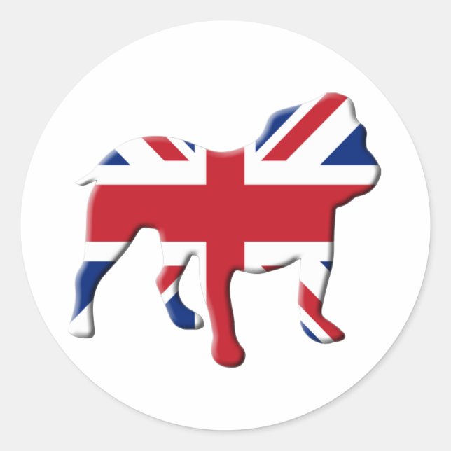 English Bulldog Classic Round Sticker (Front)