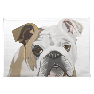 English Bulldog Cloth Placemat