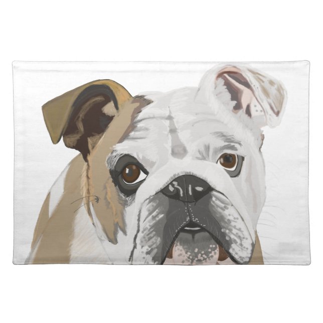English Bulldog Cloth Placemat (Front)