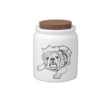 English Bulldog Cookie Jar at Zazzle