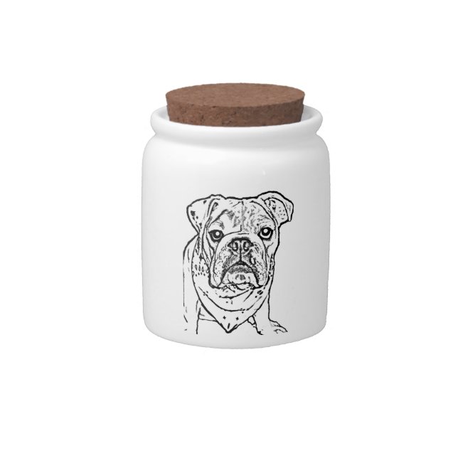 English Bulldog cookie jar (Front)