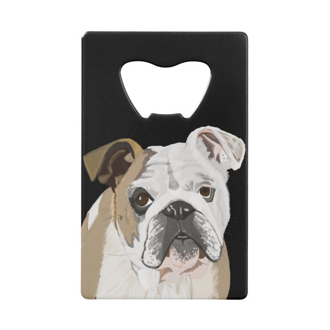 English Bulldog  Credit Card Bottle Opener (Front)