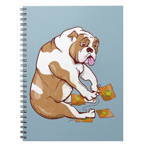 English Bulldog Crochet Notebook