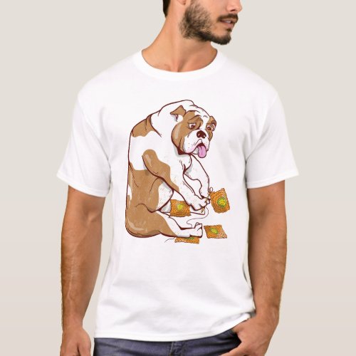 English Bulldog Crochet T_Shirt