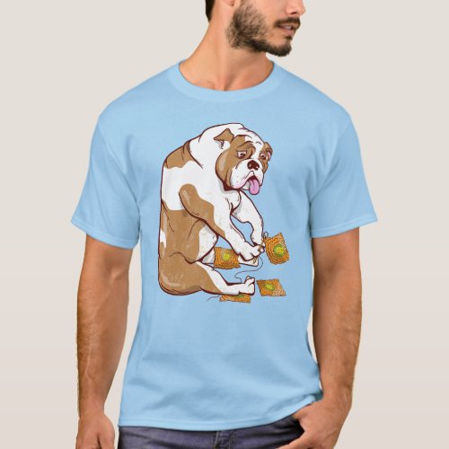 English Bulldog Crochet T_Shirt