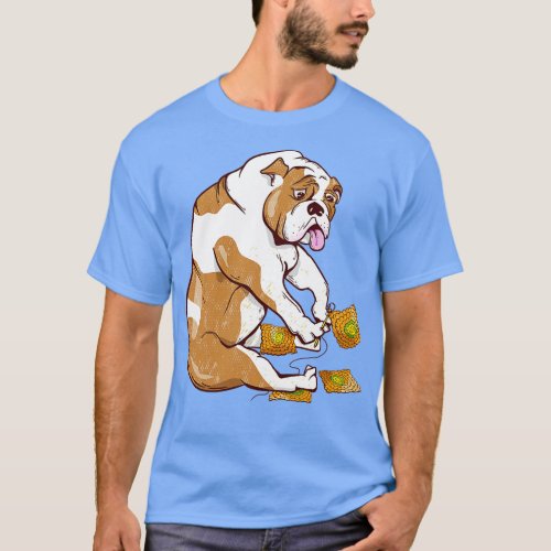 English bulldog crocheting T_Shirt