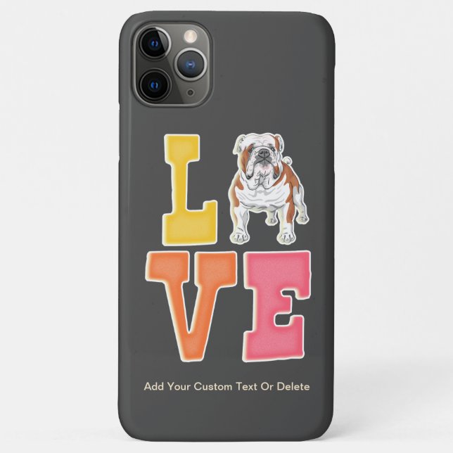 English Bulldog Cute Dog Dad iPhone / iPad case (Back)