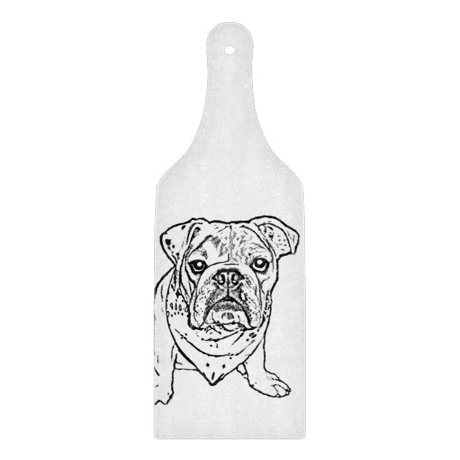 English bulldog cutting board (Front)