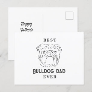 English Bulldog Dad Father's Day Greeting Card