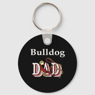 English bulldog dad Keychain