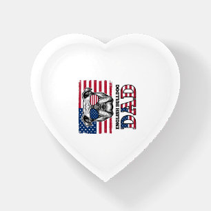 English Bulldog Dad Patriotic Vintage Shirt Design Paperweight