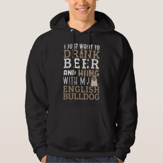 English Bulldog Dad T Funny British Dog Lover Beer Hoodie