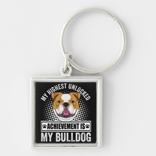 English Bulldog Dog Apparel For Men And Women Keychain