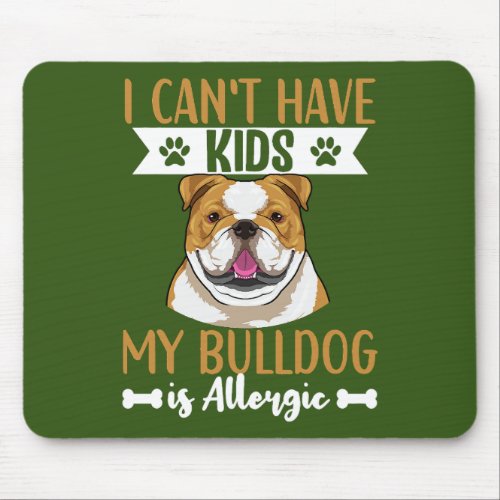 English Bulldog Dog Apparel For Men And Women Mouse Pad