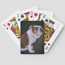 English Bulldog Dog Art Playing Cards