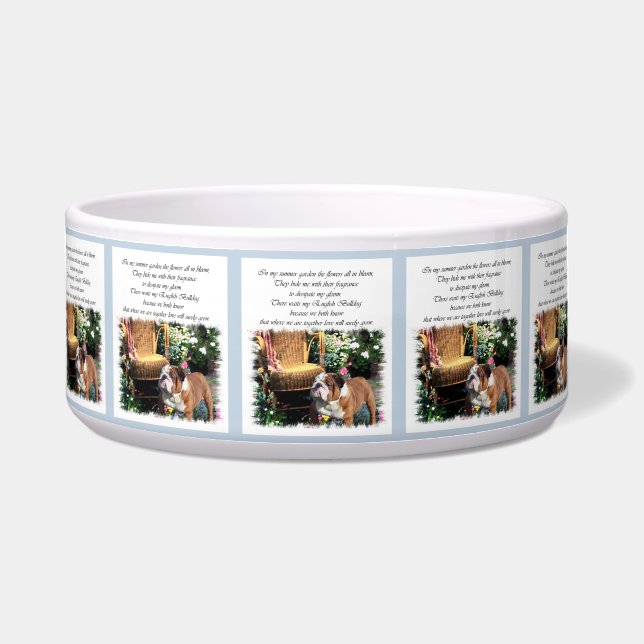 English Bulldog Dog  Bowl (Front)