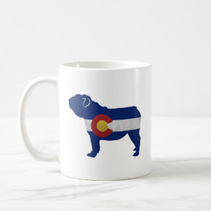 English Bulldog Dog Breed Colorado Flag Coffee Mug