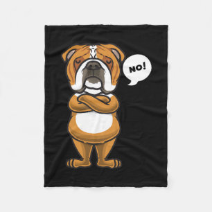 English Bulldog Dog  Fleece Blanket