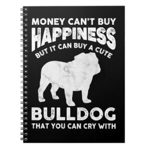 English Bulldog Dog Lover Funny Bulldog Lover Mone Notebook