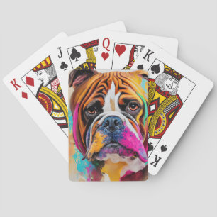 English Bulldog Dog Pet Cute Adorable Animal Poker Cards