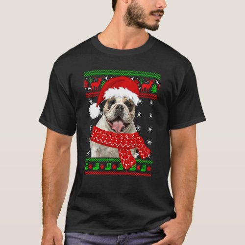 English Bulldog Dog Ugly Sweater Christmas Puppy D
