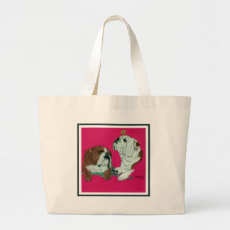 English Bulldog Duo Large Tote Bag