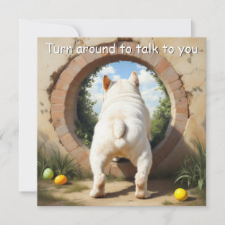 English Bulldog - Easter  Holiday Card