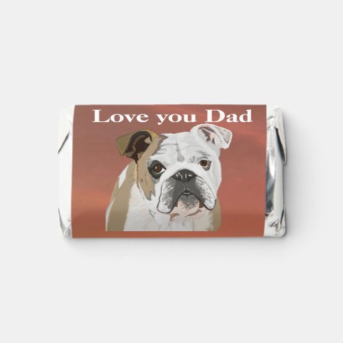 English Bulldog Editable Dad Hersheys Miniatures