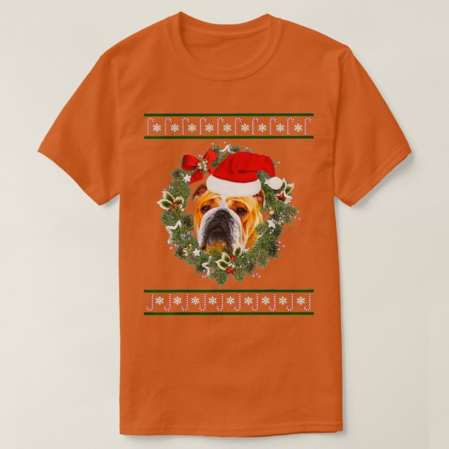 English Bulldog - English Bulldog - Christmas  T-Shirt (Design Front)