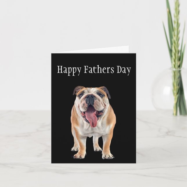 English Bulldog Father's Day Card (Front)