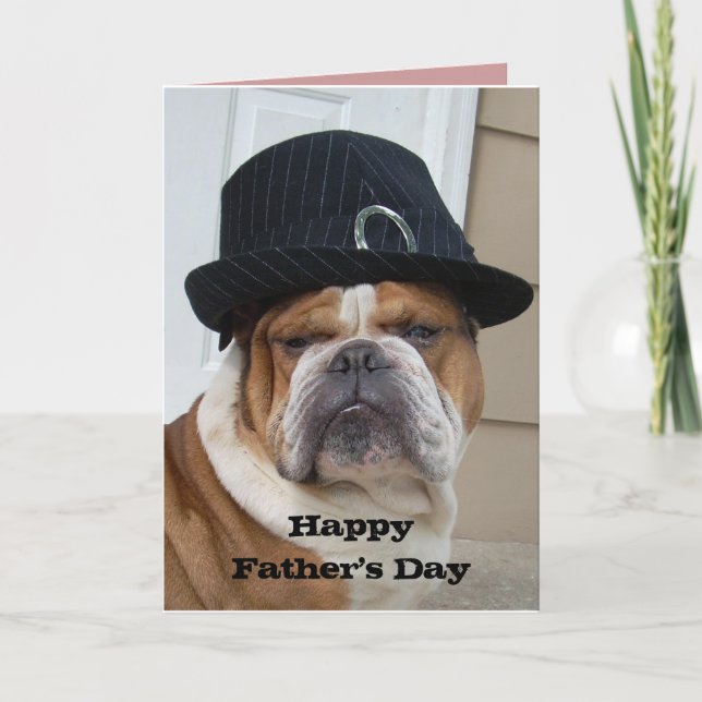 English Bulldog Father's Day Card (Front)
