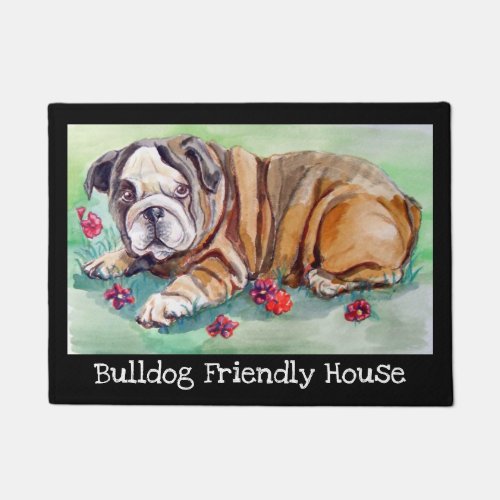English Bulldog Friendly House Doormat