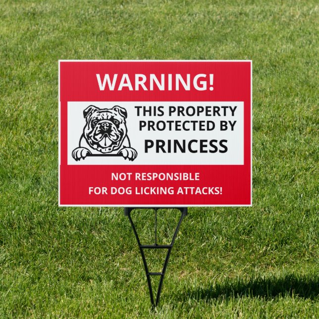 ENGLISH BULLDOG | Funny Beware of Dog Sign (Insitu)