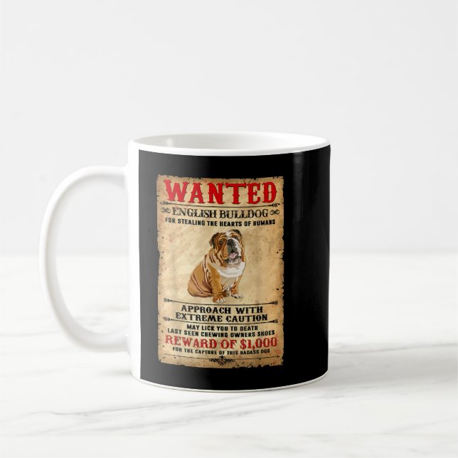 English Bulldog Funny dog lover Gifts t  Coffee Mug (Left)