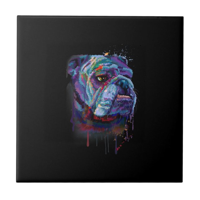 English Bulldog Gift A English Bulldog Mom Ceramic Tile (Front)