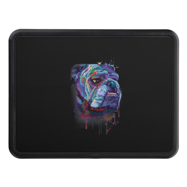 English Bulldog Gift A English Bulldog Mom Hitch Cover (Front)