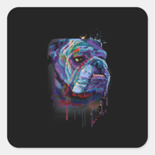 English Bulldog Gift A English Bulldog Mom Square Sticker