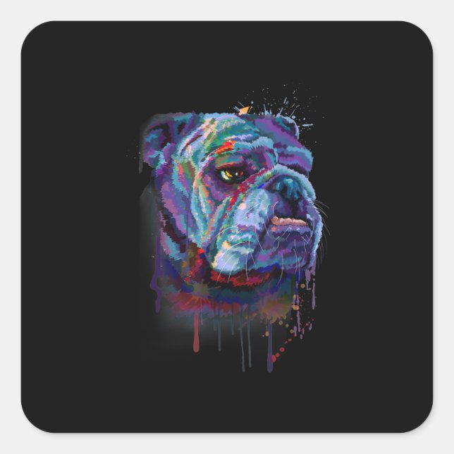 English Bulldog Gift A English Bulldog Mom Square Sticker (Front)