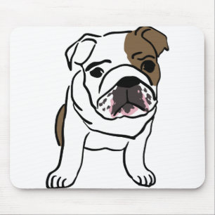 English Bulldog Gift Shirts Nope Lazy English Bull Mouse Pad