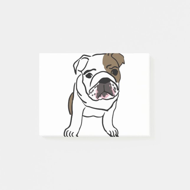 English Bulldog Gift Shirts Nope Lazy English Bull Post-it Notes (Front)
