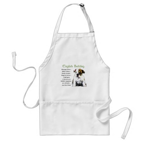 English Bulldog Gifts Adult Apron