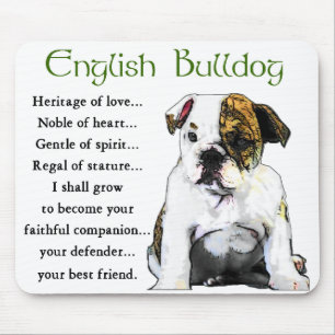 English Bulldog Gifts Mouse Pad