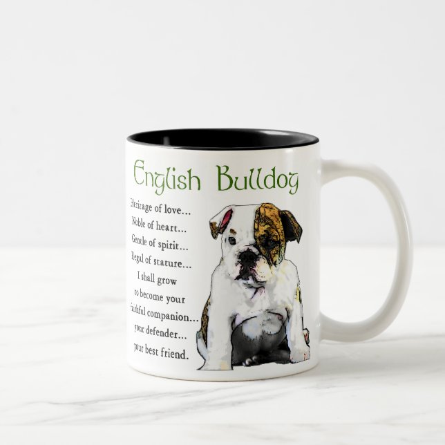 English Bulldog Gifts Two-Tone Coffee Mug (Right)