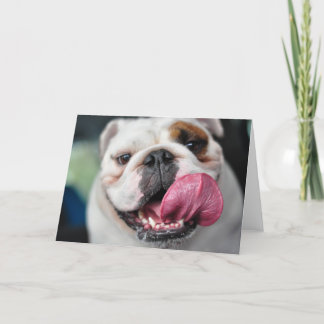 English Bulldog greeting card