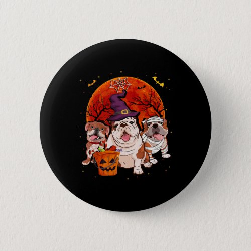 English Bulldog Halloween Costume Dog Lover Gift  Button