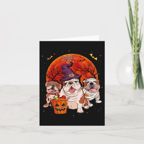 English Bulldog Halloween Costume Dog Lover Gift  Card